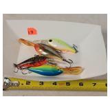 4 Fishing Lures 4" to 5"