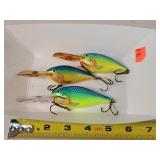 3 Fishing Lures 5"