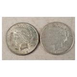 1922 & 1923-S Silver Peace Dollars