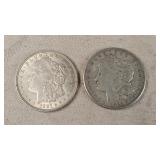 1921 & 1921-S Morgan Silver Dollars