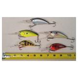 5 Fishing Lures 4" - 5"