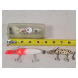 3 Fishing Lures 3" to 4"