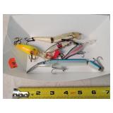5 Fishing Lures 3" to 7"