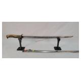 Vintage 28" Sword - Brass Handle - No Markings
