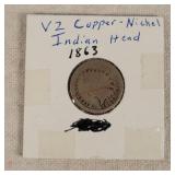 1863 Indian Head Cent
