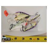 5 Fishing Lures 3" to 4"