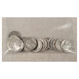 25- Silver Mercury Dimes