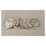 10 Silver Washington Quarters
