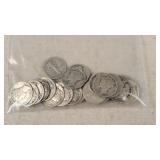 25- Silver Mercury Dimes