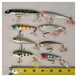 8 Fishing Lures 2.5" - 4.5"