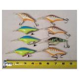 8 Fishing Lures 4"