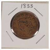 1833 Braided Hair Large Cent