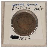 1862 Braided Hair Large Cent