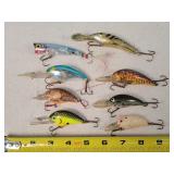 8 Fishing Lures 3" - 5"