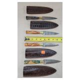 4- 8" Damascus Steel Dagger Knives