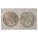 1925 & 1926 S Silver Peace Dollars