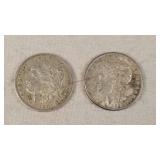2- 1921- D Morgan Silver Dollars