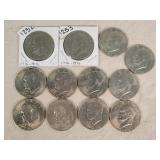 12- Eisenhower Dollar Coins