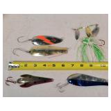 5 pcs - Fishing Spoons & Spinner Bait
