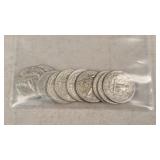 10 Silver Washington Quarters
