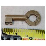 Antique C. & O P E Railroad Brass Key