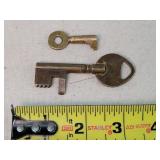 2- Antique Brass / Railroad Keys