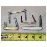 4- Vintage Small Pearp Handle Pocket Knives