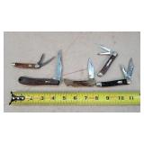 5- Vintage 3-4" Pocket Knives