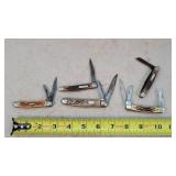 5- Vintage 3-4" Pocket Knives