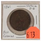 1861 Victoria Large Cent - Post Colonial