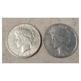 1922 & 1923-S Silver Peace Dollars