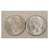 1922 & 1923-S Silver Peace Dollars