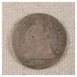 1876 Seated Liberty Dime