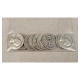10 Silver Washington Quarters