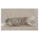 10 Silver Washington Quarters