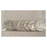 10 Silver Washington Quarters