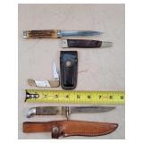 3- Vintage Knives (Valor, Puma, Western)