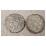 1923-S & 1922-D Silver Peace Dollars
