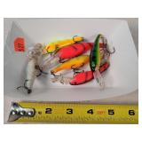 6 Fishing Lures 3" to 4"