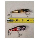 2 Fishing Lures 3" to 4"