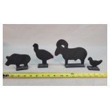 4 Pc Steel Target Practice Cutouts