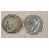 1922-D & 1923-S Silver Peace Dollars