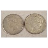 1922-S & 1923-S Silver Peace Dollars