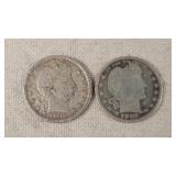 1899 & 1892 Barber Quarters