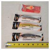4 Fishing Lures 3" - 5"