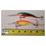 2 Fishing Lures 4.5" - 5.5"
