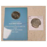 1965 Great Britain Churchill & Queen E. Coins