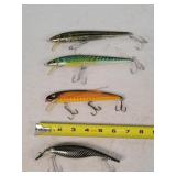 4 Fishing Lures 6" to 8"