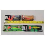 4 Cotton Ordell Fishing Lures 2" to 5"