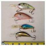 4 Fishing Lures 4" - 5"